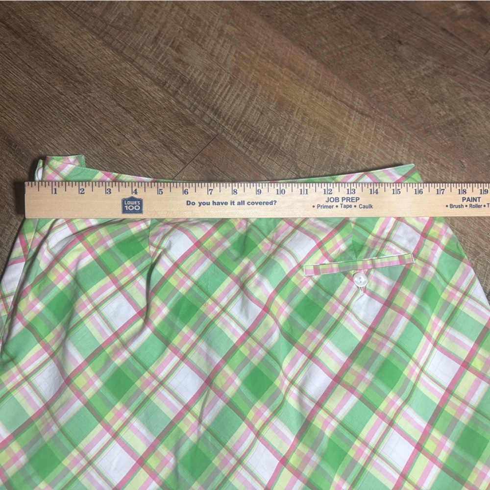 EP Pro Plaid Golf Skort Size 10 Preppy Country Club Pink Green - Picture 5 of 10